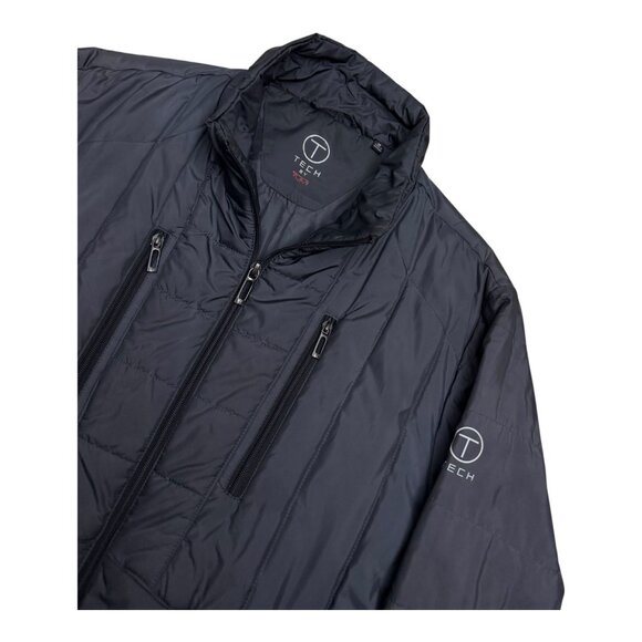 TUMI TECH Insulated Light Winter Designer Puffer Casual Jacket Mens Medium - Picture 4 of 5